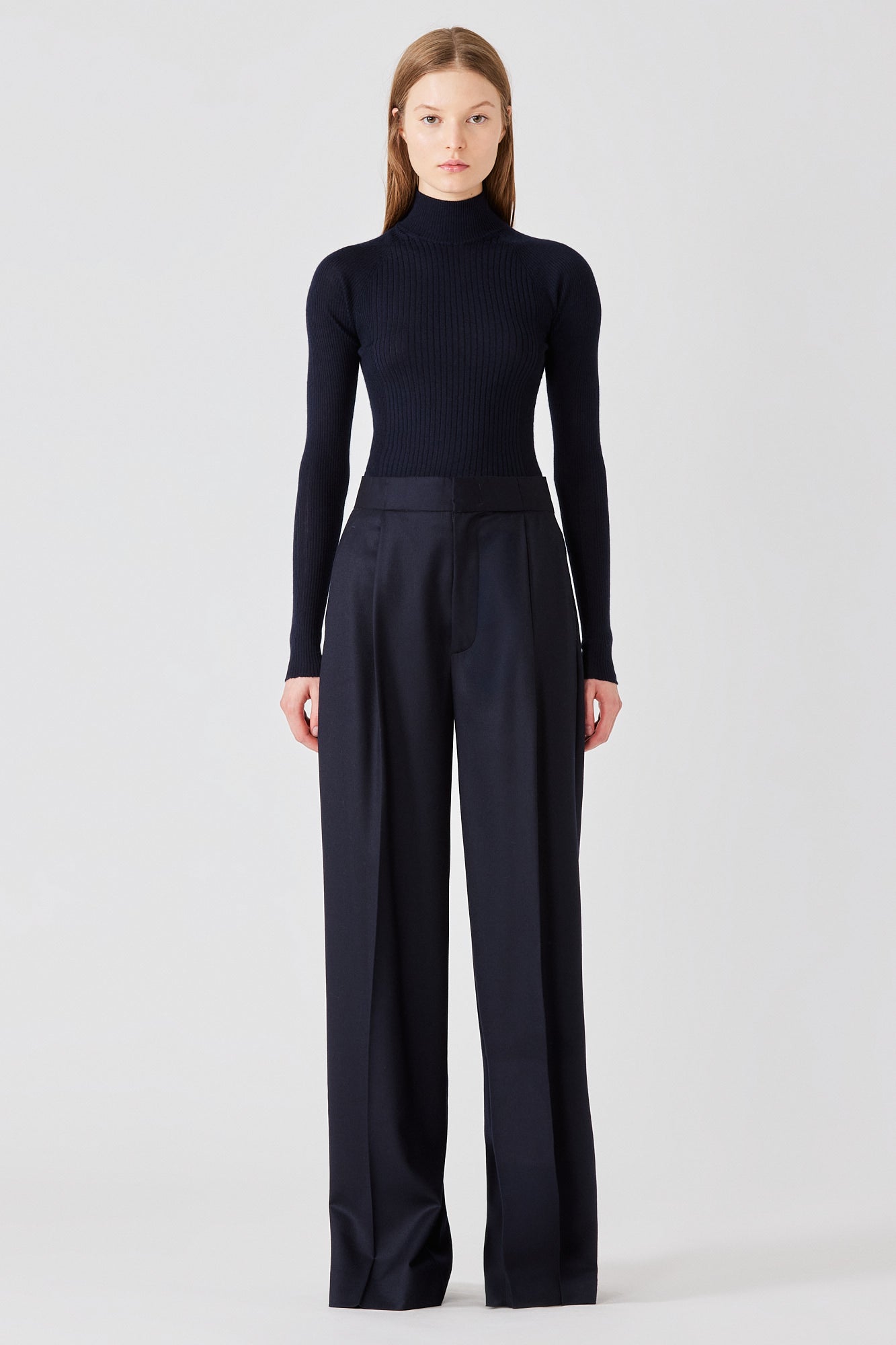 Sa Su Phi Bogart pantaloni flanella lana blu