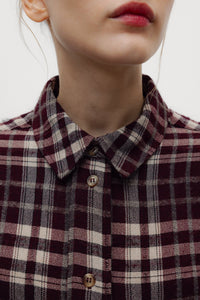 The New Society Ember Shirt camicia donna a quadri lana