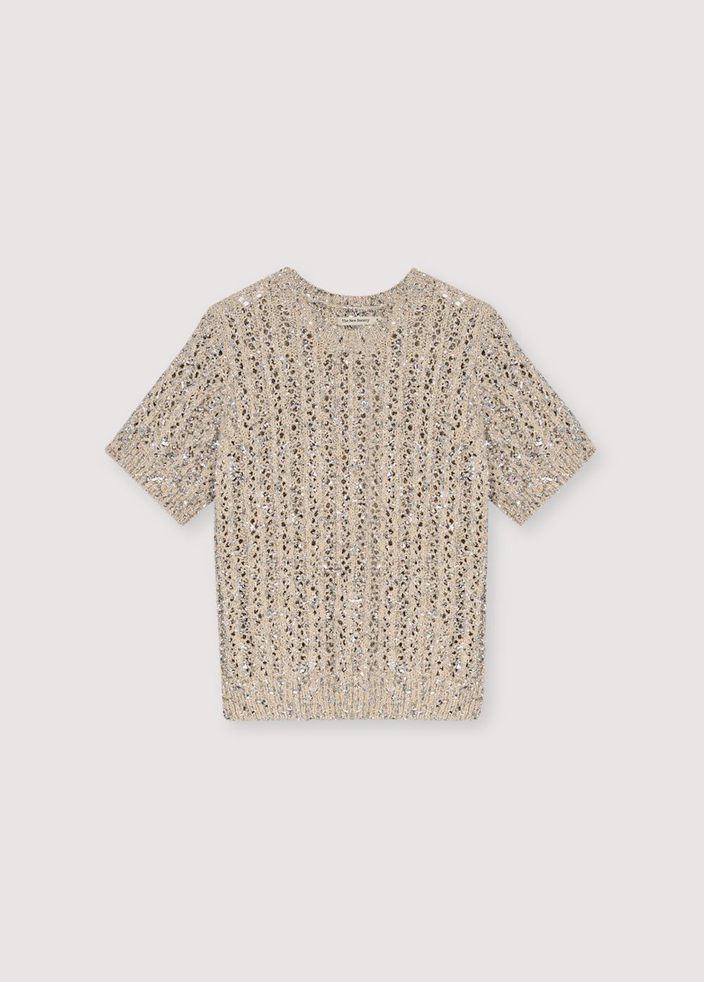 The New Society Cassia maglia donna Silver maniche corte