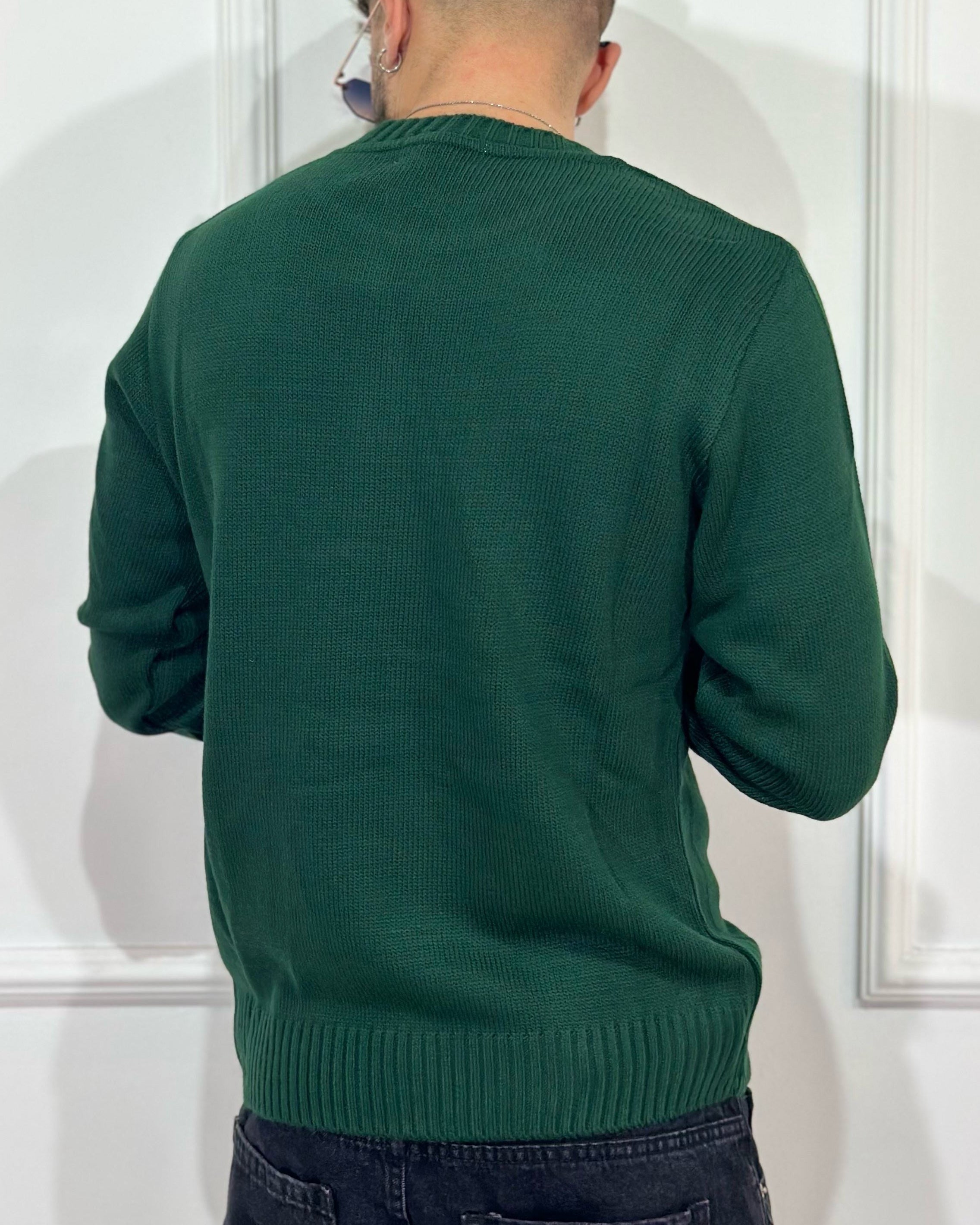 ONLYONE BluRoyal Verde Bosco maglione M regolare