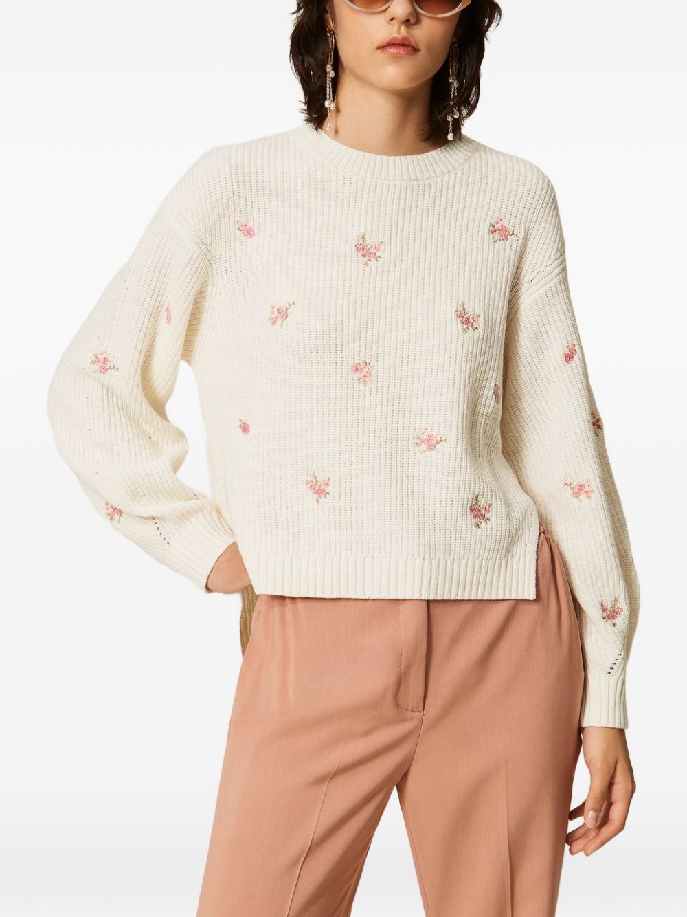 Twinset 262TP3410 maglia bianco madreperla