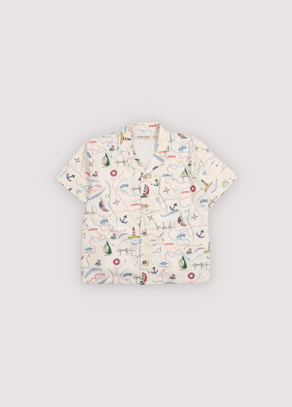 The New Society Clove camicia bimbo 6 anni stampa mappa