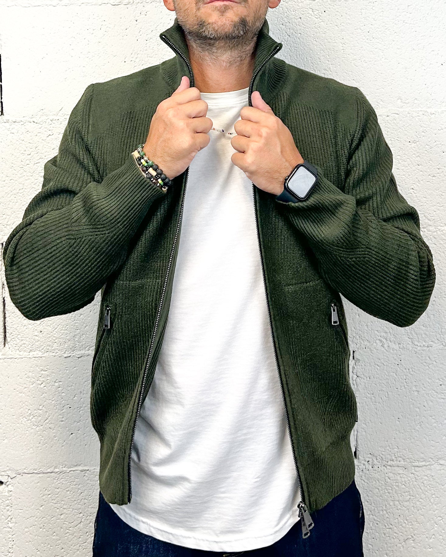 ONLYONE Gianni Lupo Military pull zip giacca felpa