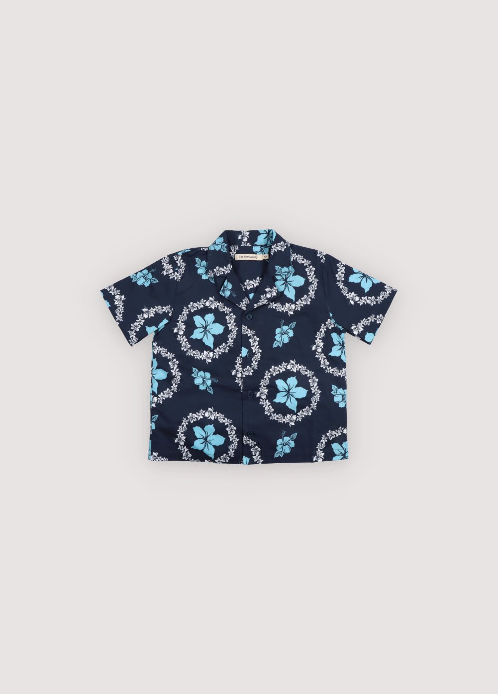 The New Society Dionisio camicia bambino fiori blu 6 anni