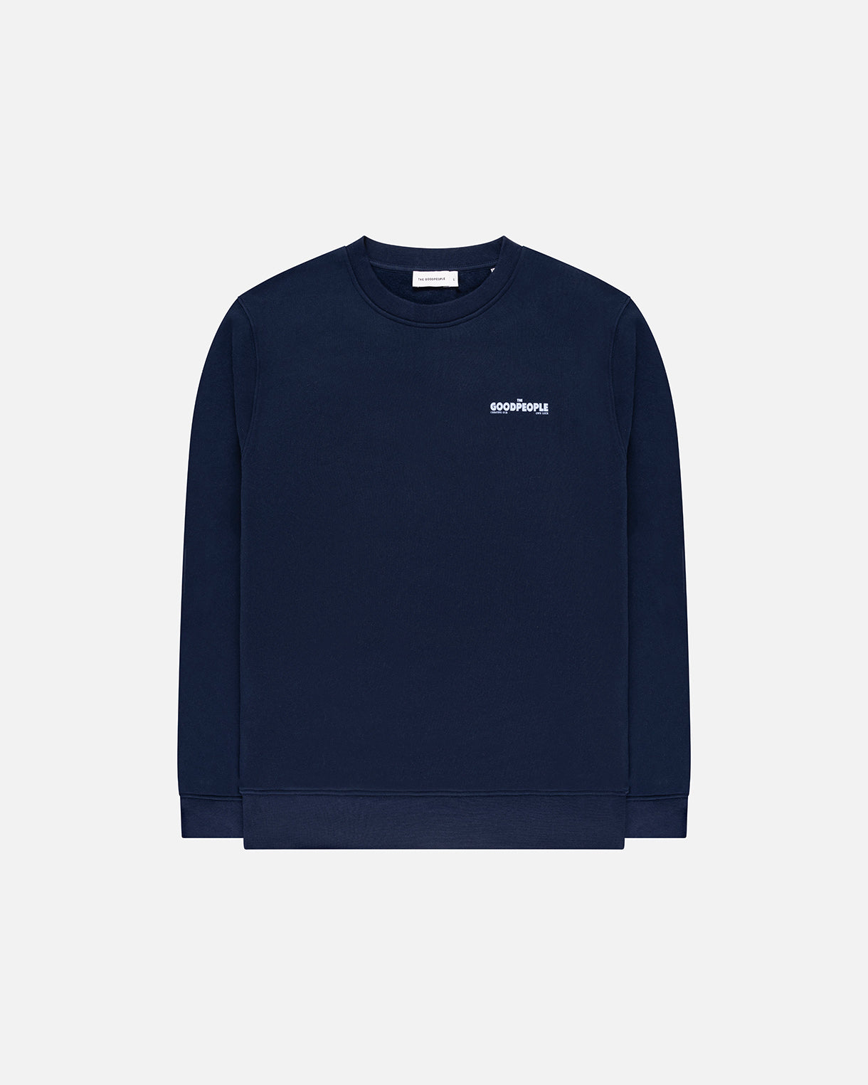GOODPEOPLE Lito Artwork maglione cotone navy