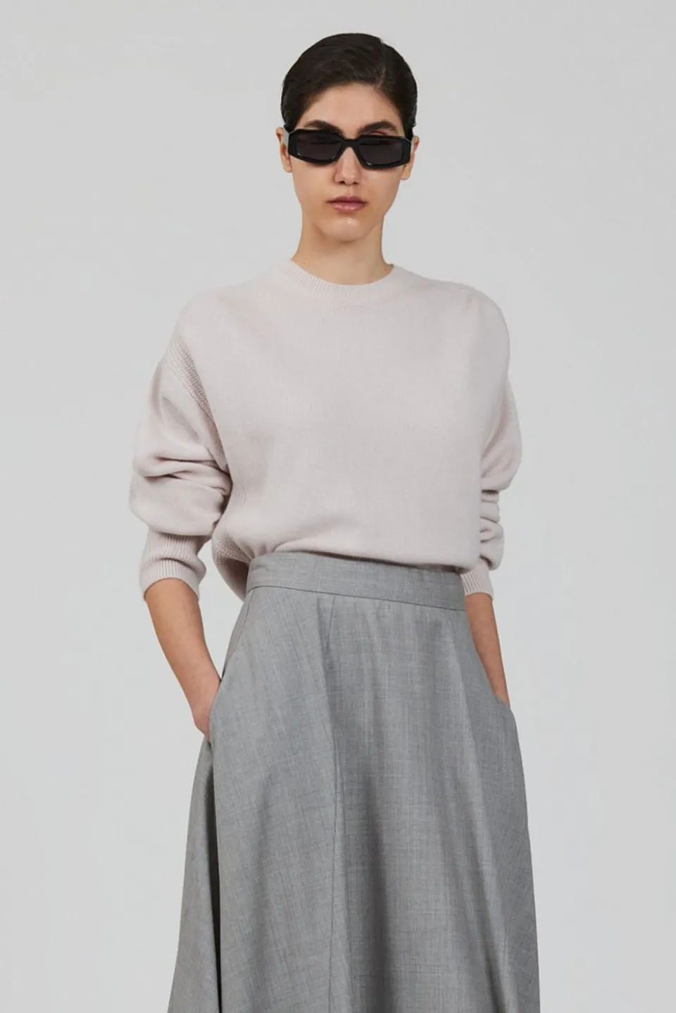 Sa Su Phi Lea Maglione Girocollo Bordeaux Cashmere