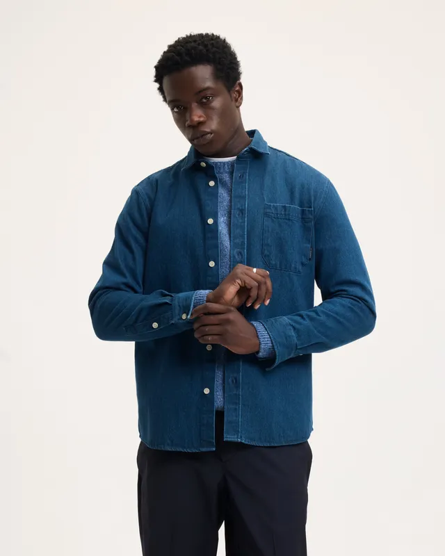 GOODPEOPLE Stanford camicia denim blu relaxed