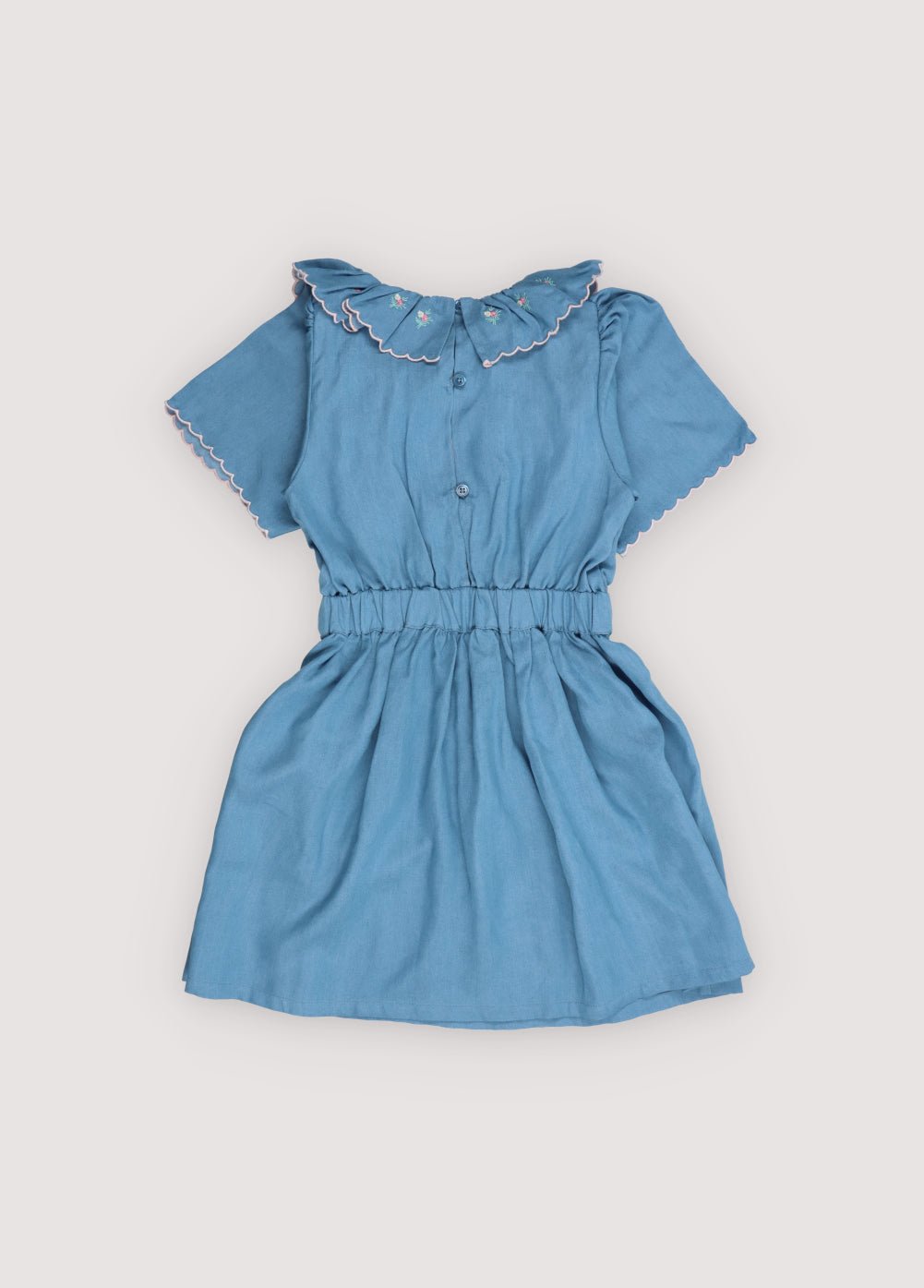 The New Society Menta vestito cotone azzurro 6 anni