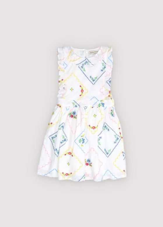 The New Society Jacinthe vestito 6 anni ricamo fiori