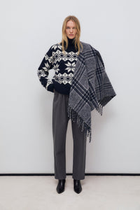 The New Society Neriana Maglione donna navy alpaca