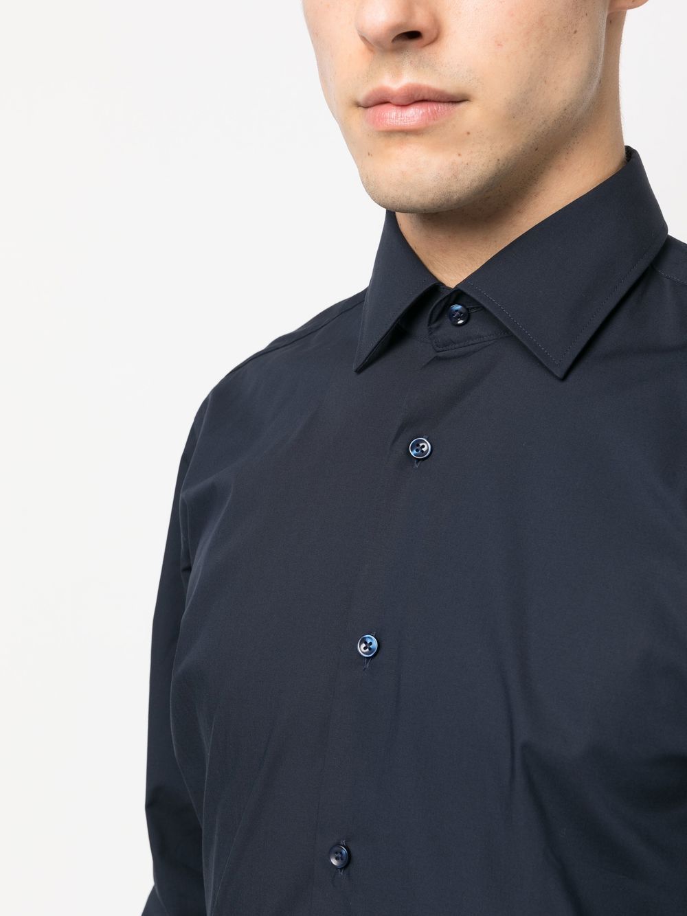 BOSS 50473265 Camicia Dark Blue collo grande