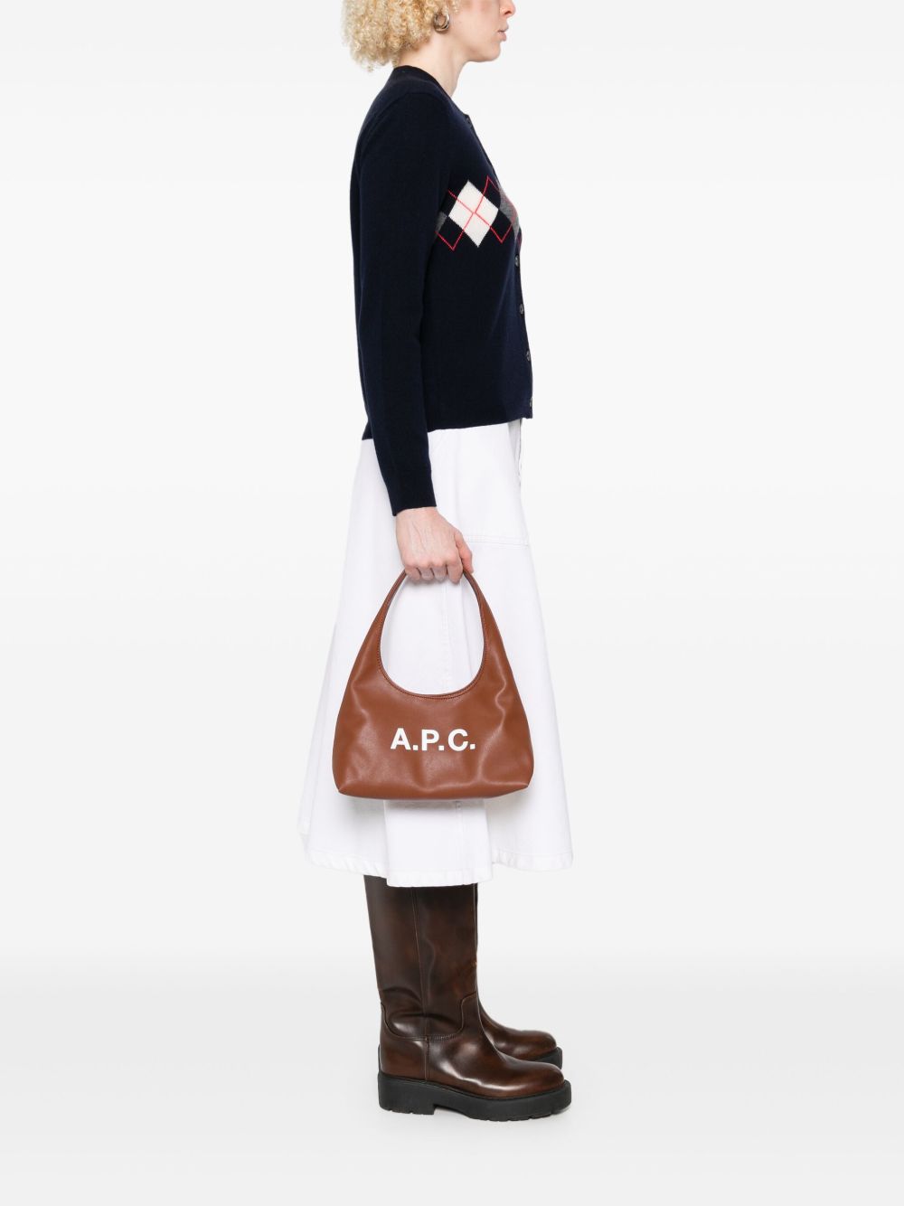 A.P.C. PUAAT F67027CAD borsa a mano marrone magnetica