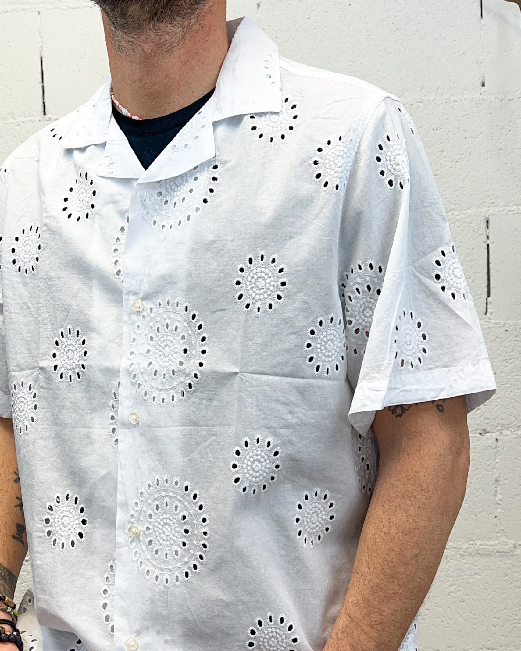 ONLYONE OVER-D Camicia Baronetto cotone operato regolare