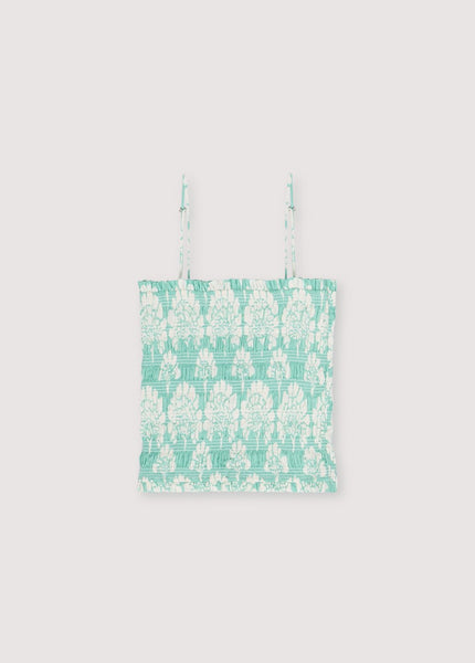 THE NEW SOCIETY Sofia top donna fiori cotone e lino