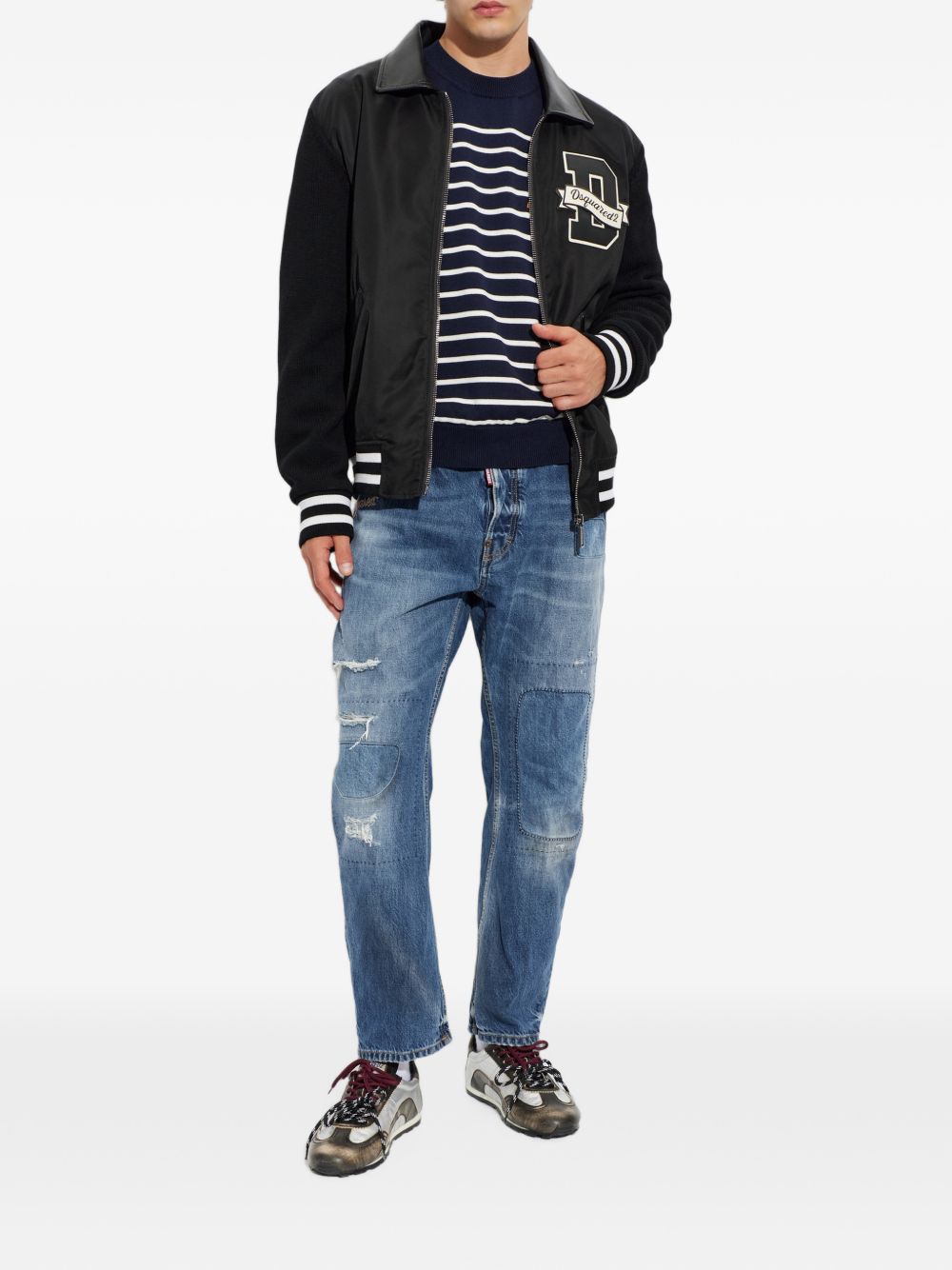 Dsquared2 SNM0486 sneakers uomo nero argento