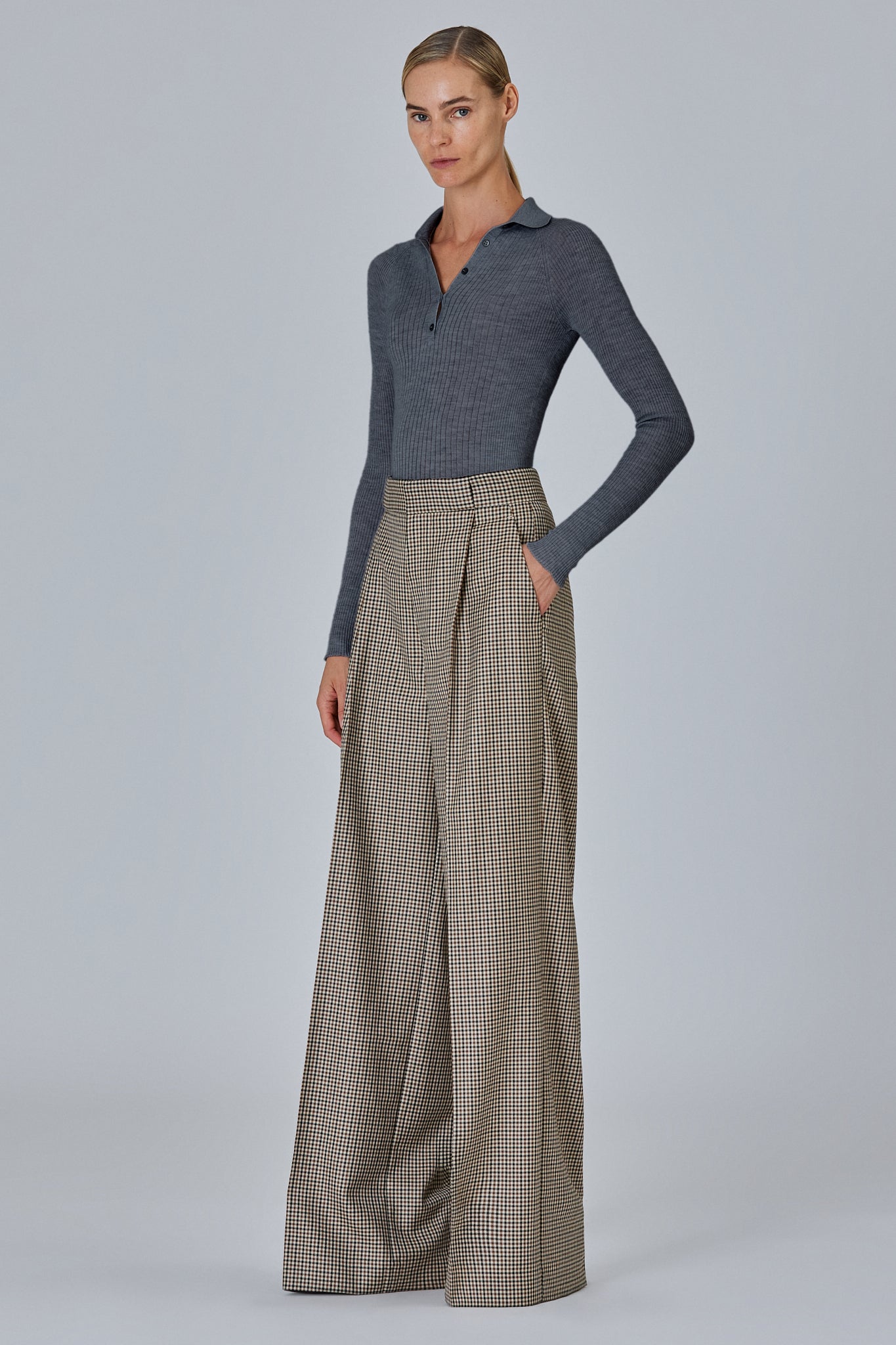 Sa Su Phi polo cashmere seta a coste taglia 38 blu