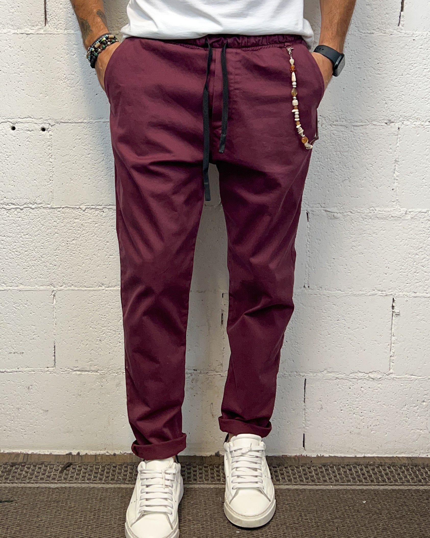 Over-D Denim Bordeaux pantalone bordeaux regolare