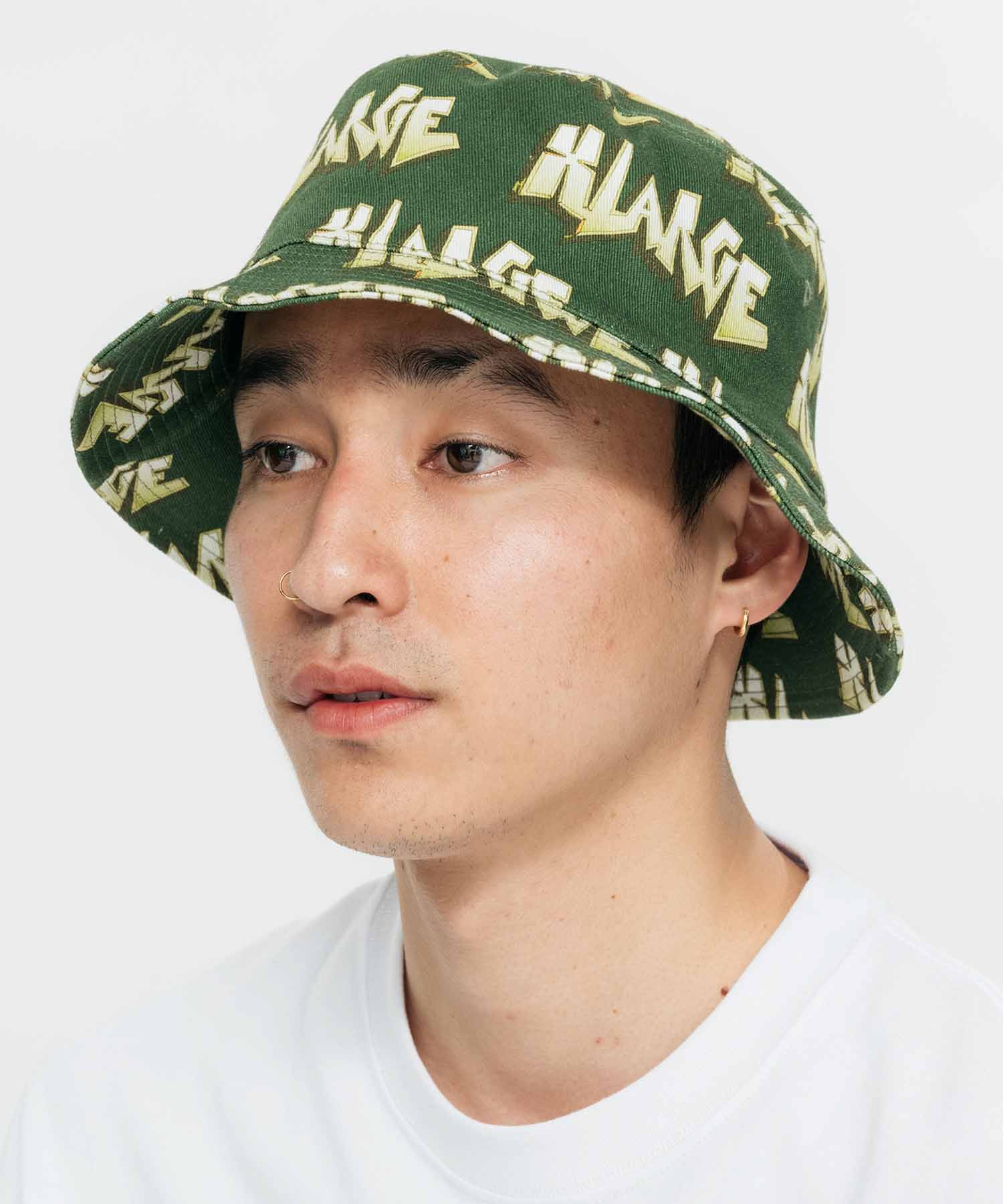 X-Large Polygon Logo cappello bucket bianco cotone