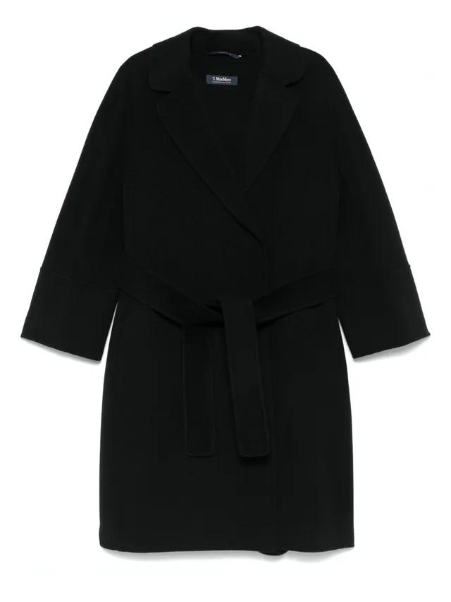 Max Mara 2529016071600 cappotto nero lana vergine