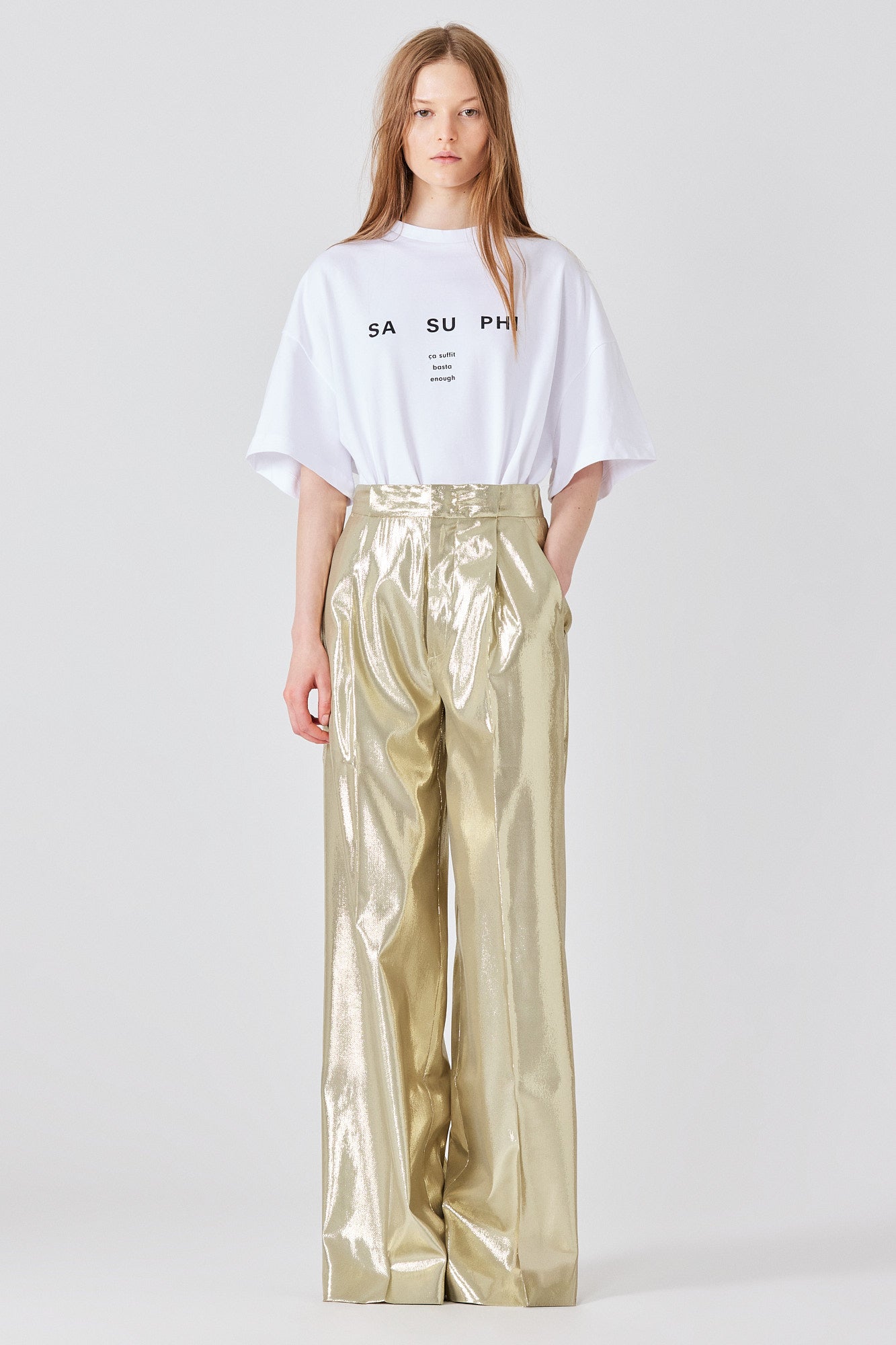 Sa Su Phi t-shirt con logo in cotone bianca