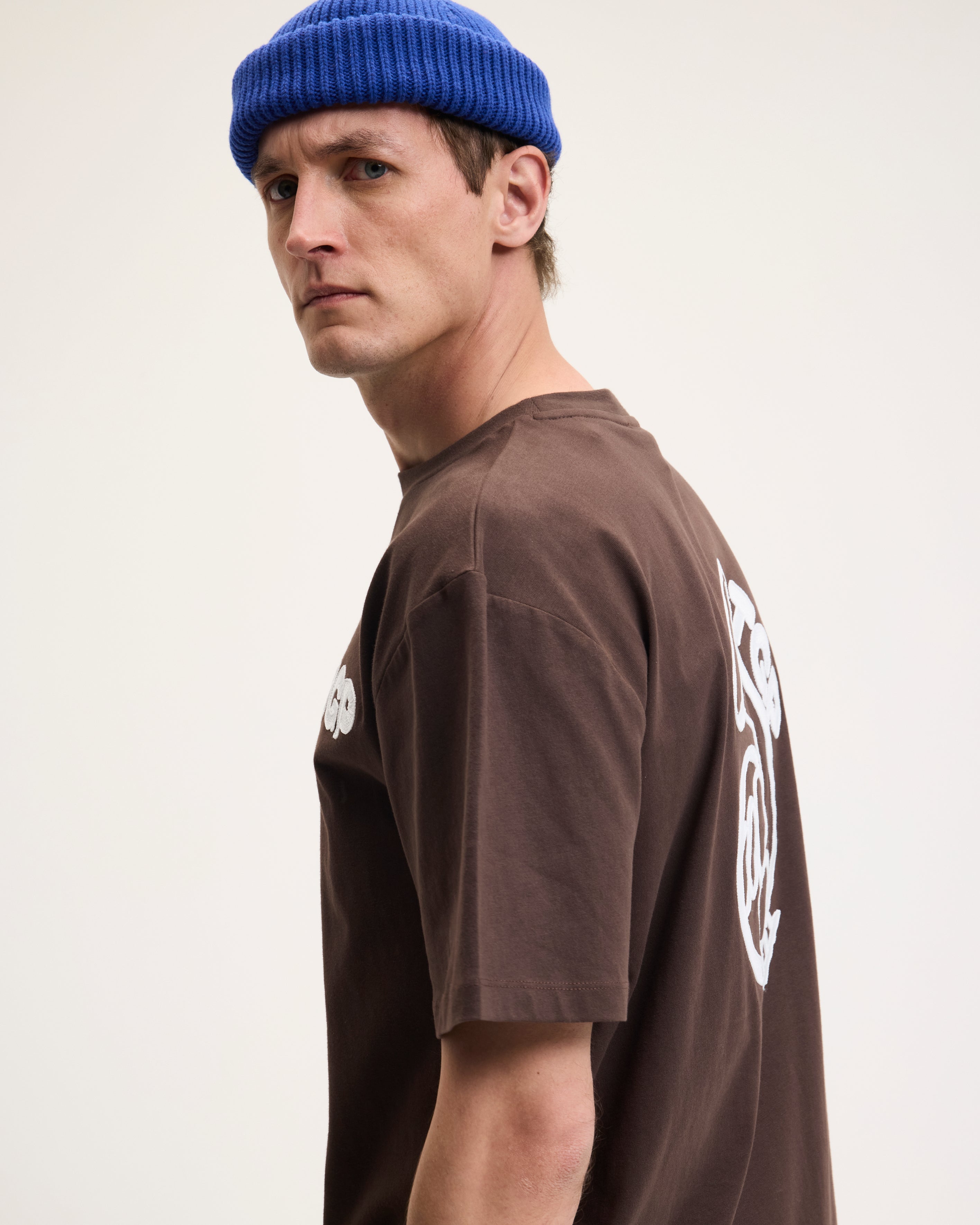 GOODPEOPLE Took Artwork Tee t-shirt marrone cotone