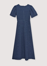The New Society Jasmine Summer Midnight Checks vestito lungo cotone