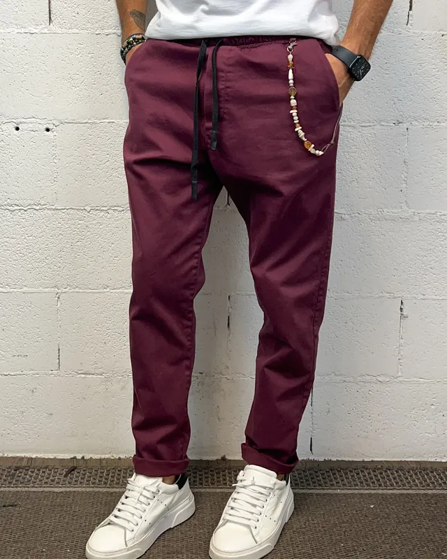 Over-D Denim Bordeaux pantalone bordeaux regolare