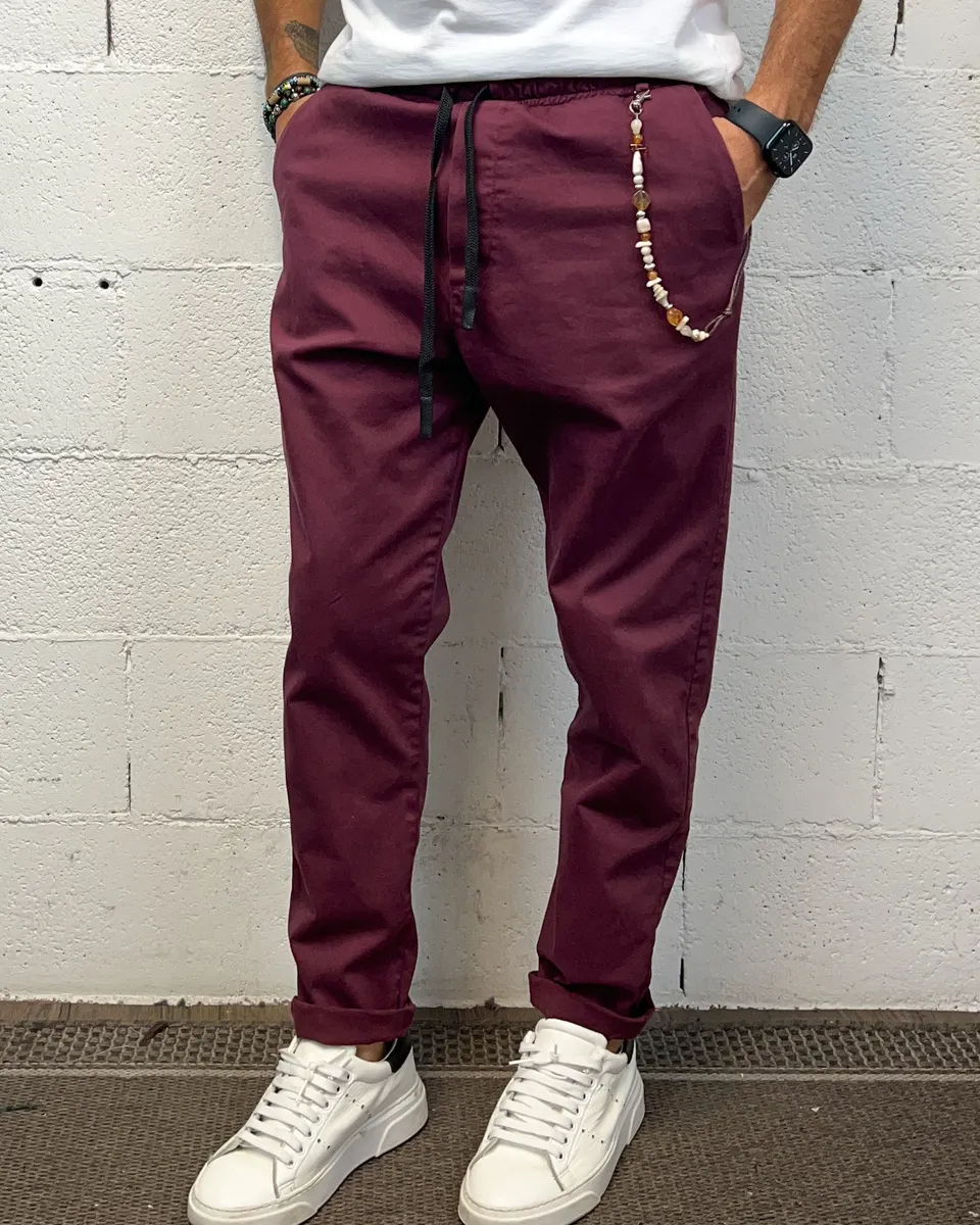 Over-D Denim Bordeaux pantalone bordeaux regolare