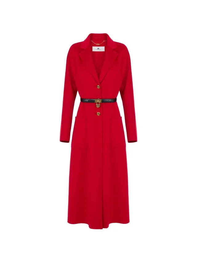 Elisabetta Franchi CP03D67E2 cappotto rosso