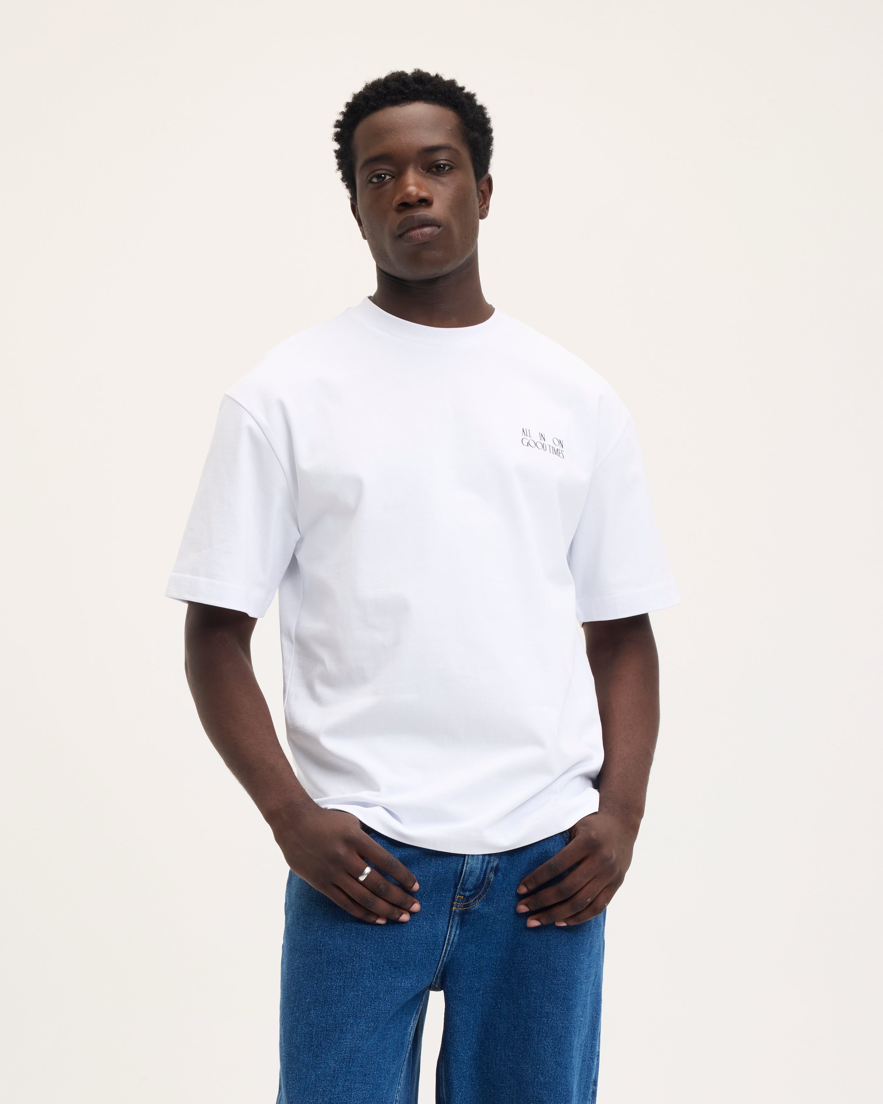 GOODPEOPLE TAX Artwork t-shirt cotone White