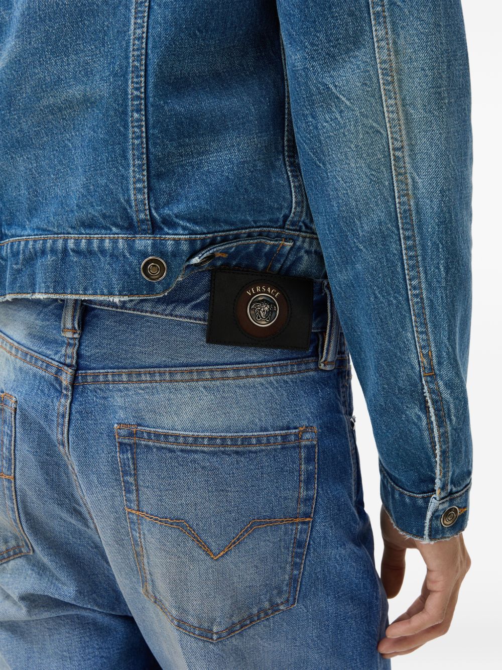 Versace 1025444 jeans uomo medium blu