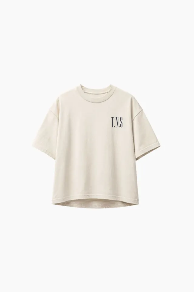 The New Society Mochi Teen T-shirt cotone Black Iris Embroidery