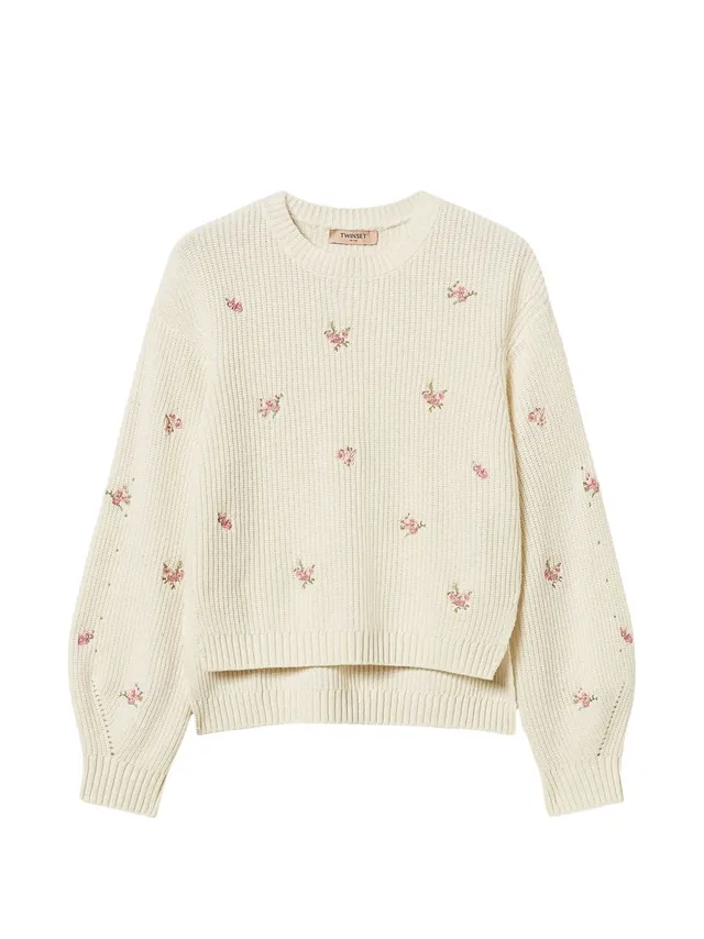 Twinset 262TP3410 maglia bianco madreperla