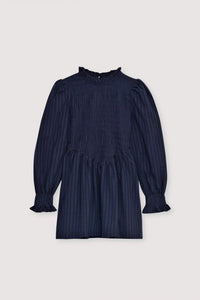 The New Society Nora Abito Donna Infinite Navy Seersucker