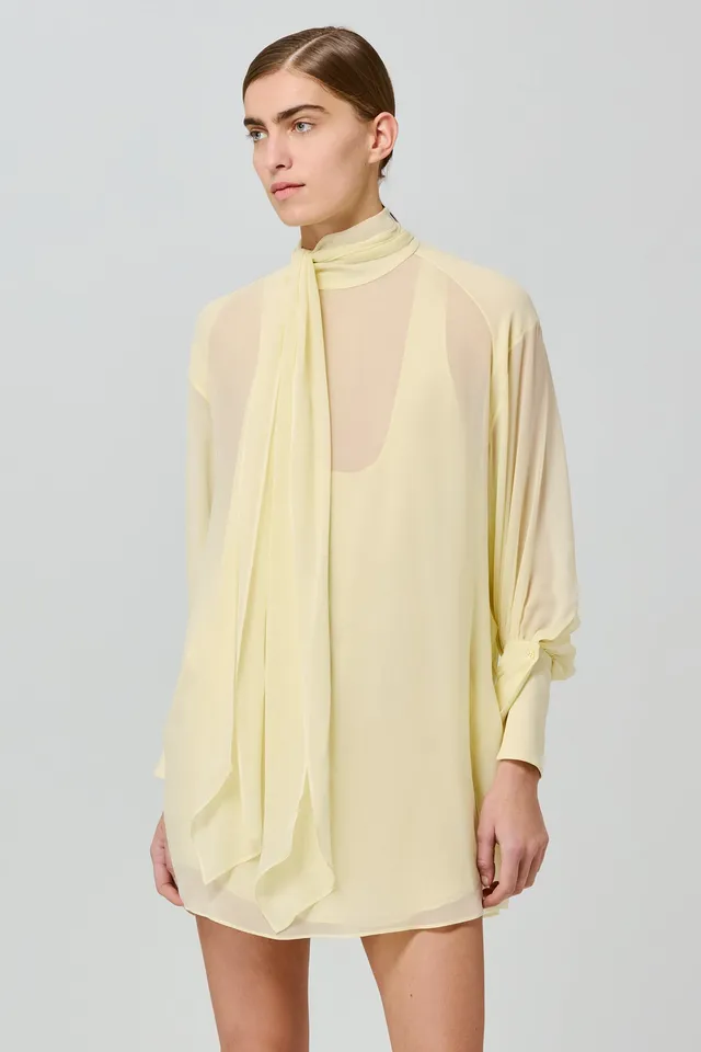 Sa Su Phi Andrea abito verde militare georgette