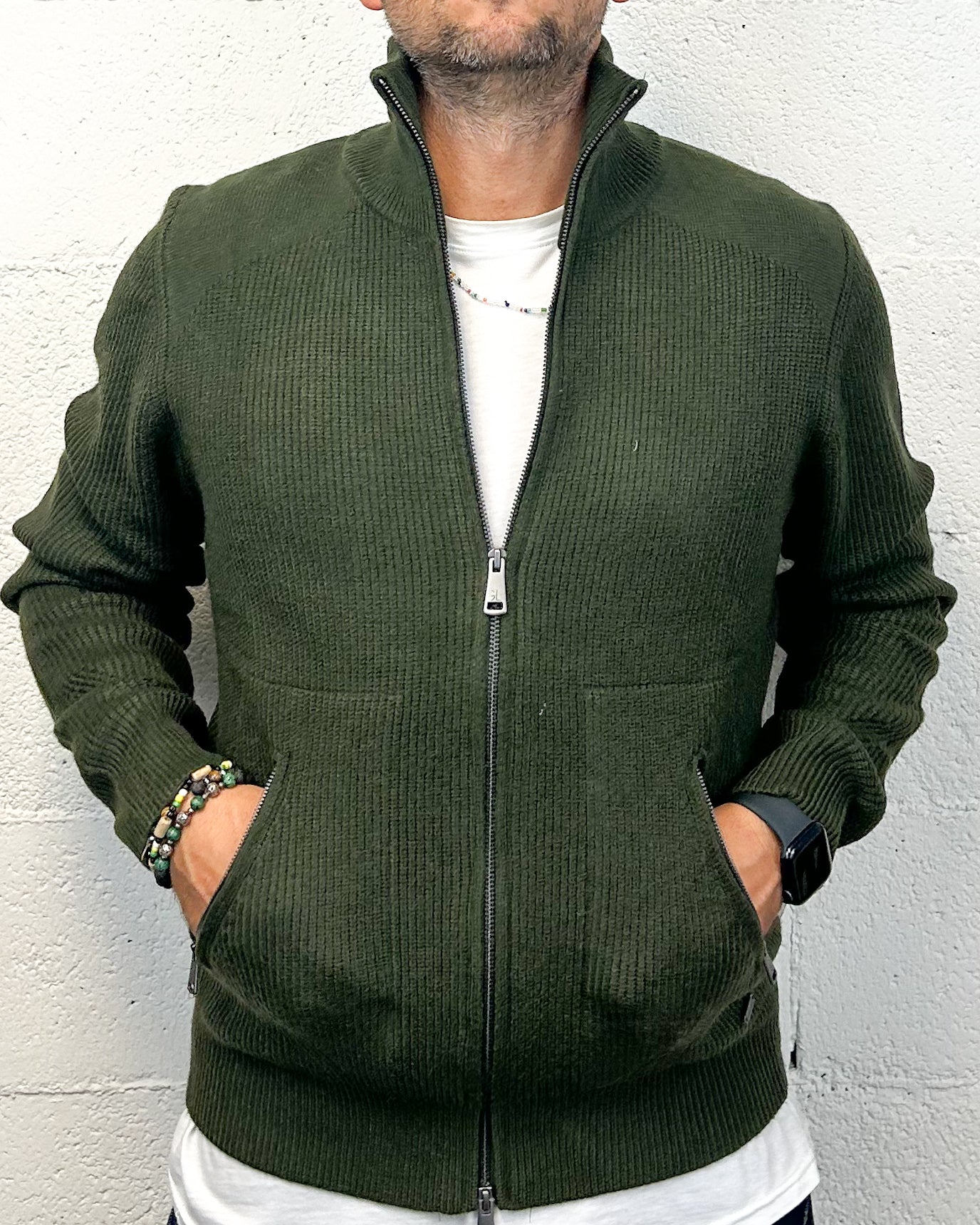 ONLYONE Gianni Lupo Military pull zip giacca felpa