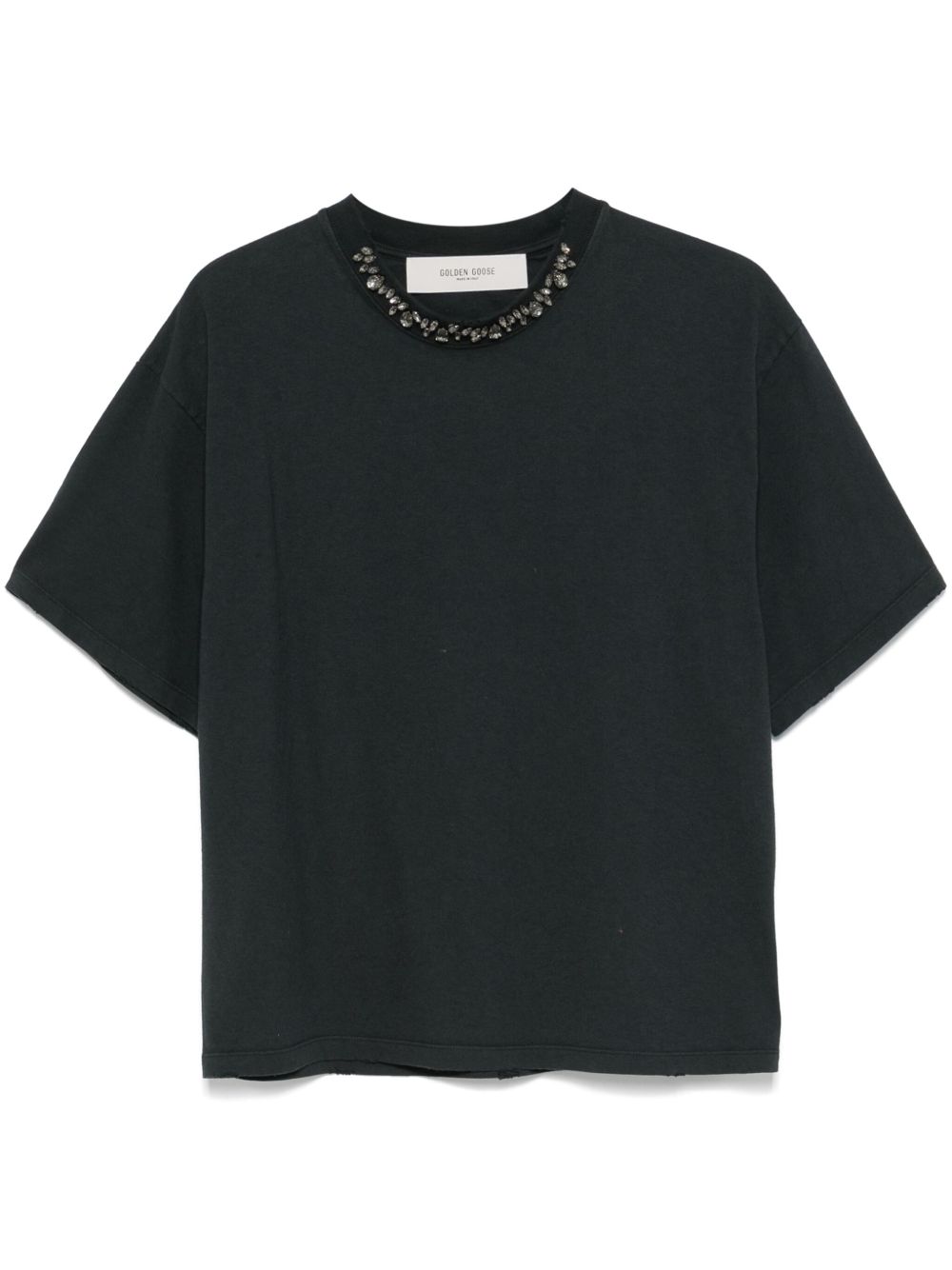 Golden Goose GWP01874 t-shirt donna washed black