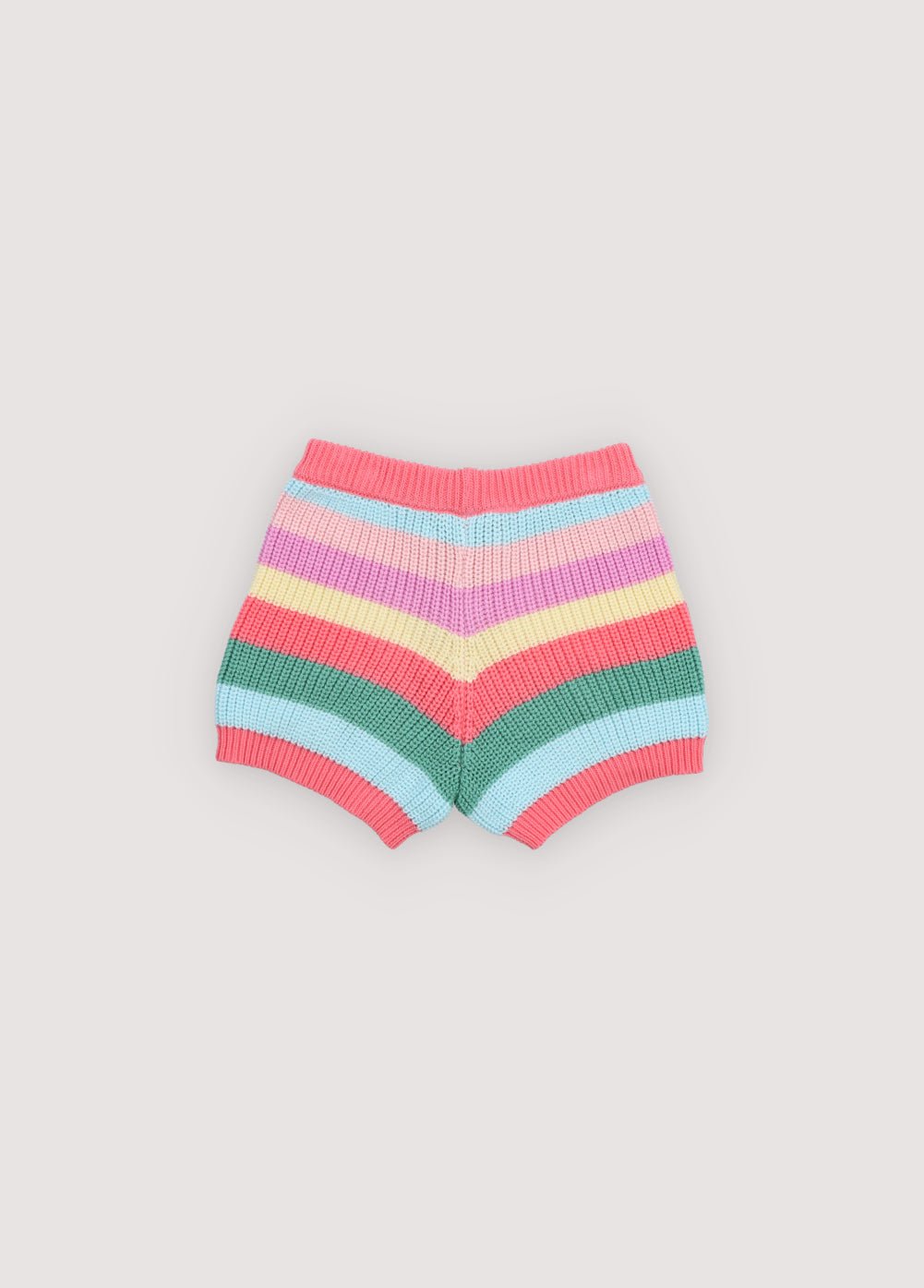 THE NEW SOCIETY Canela Flamingo Pink shorts righe cotone bio