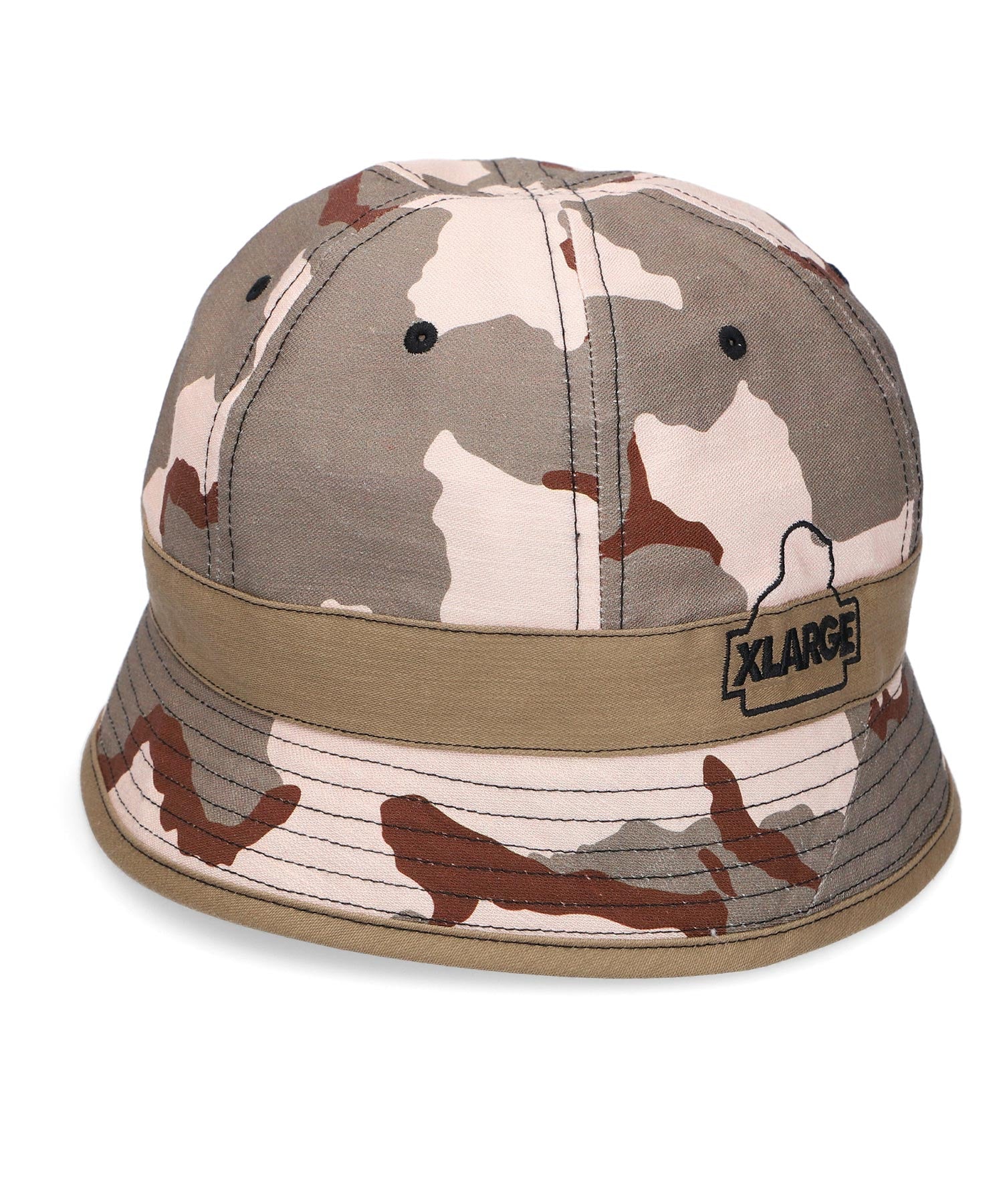 X-Large Camo Bucket cappello beige cotone