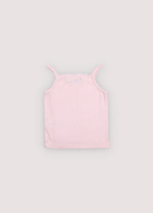The New Society Nardo canotta neonata rosa fiore cotone