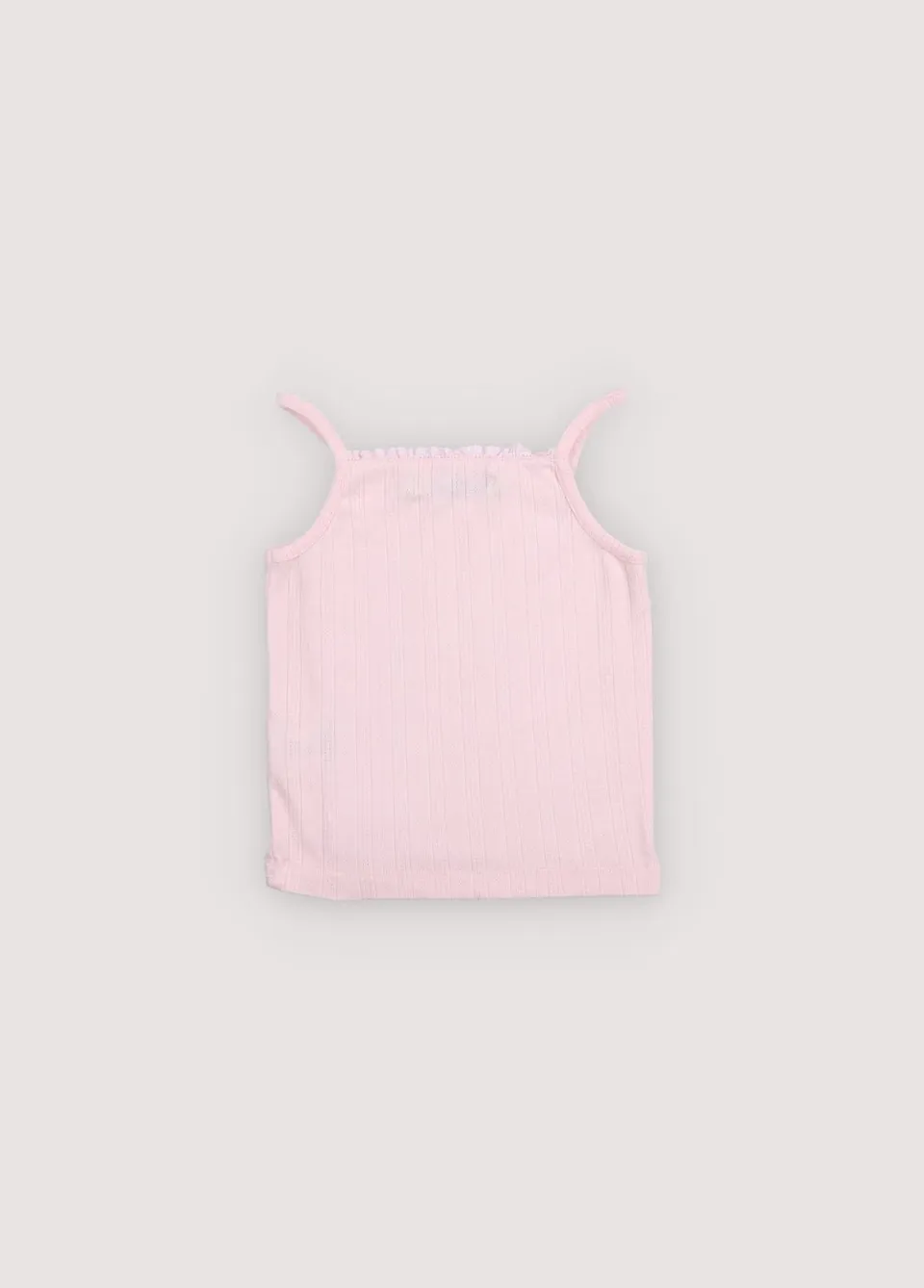 The New Society Nardo canotta neonata rosa fiore cotone