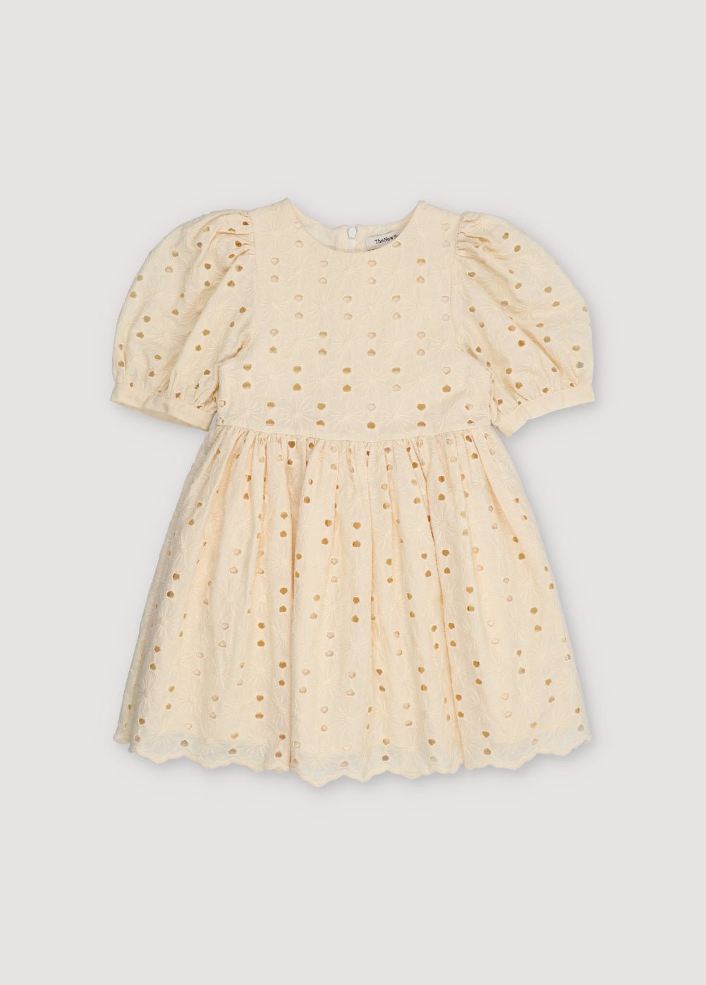 The New Society Creta abito bambina beige ricamato