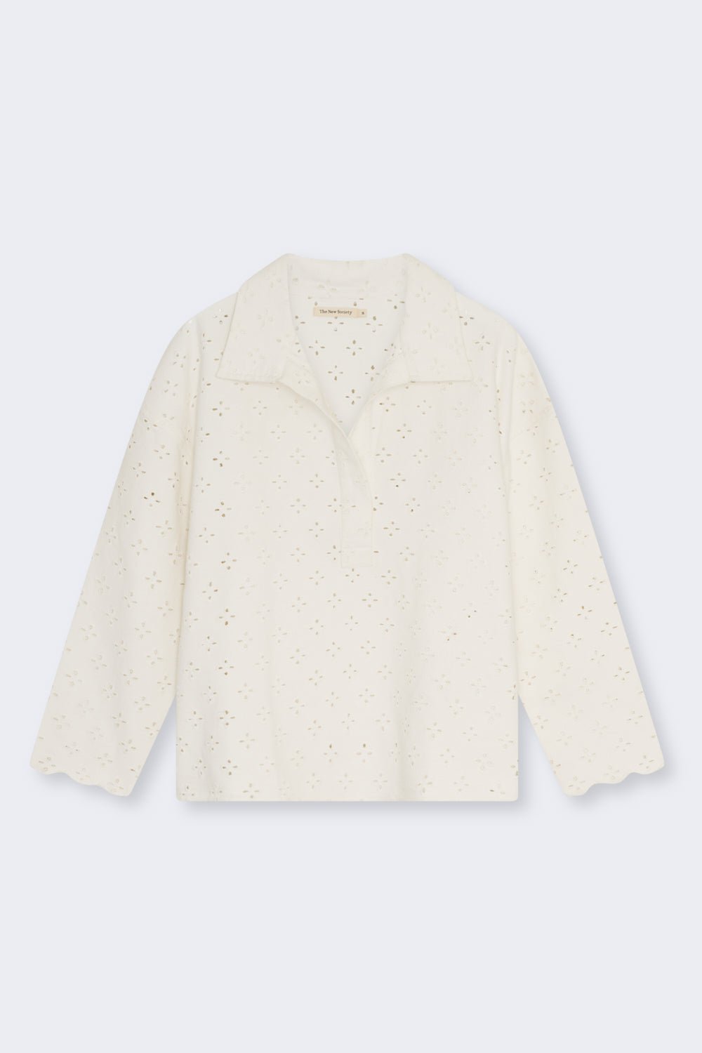 THE NEW SOCIETY Camelia camicia donna denim ricamata