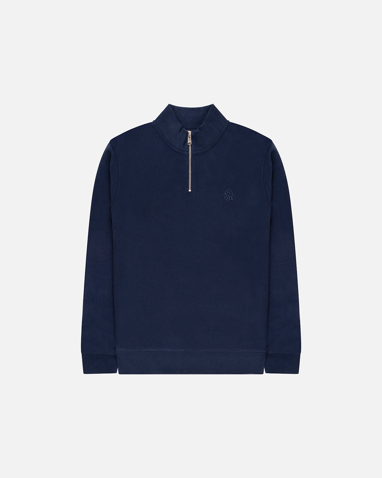 GOODPEOPLE Lucky Maglione Zip Cotone Blu Navy