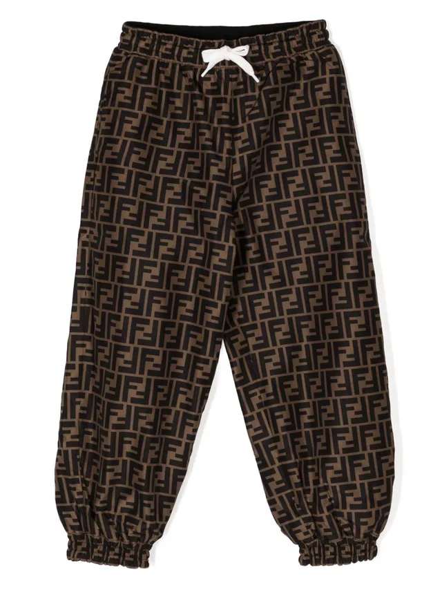 Fendi Kids JUF065 pantaloni bambina neri elegante