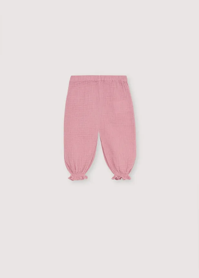 The New Society Maitea pantaloni neonata rosa volant