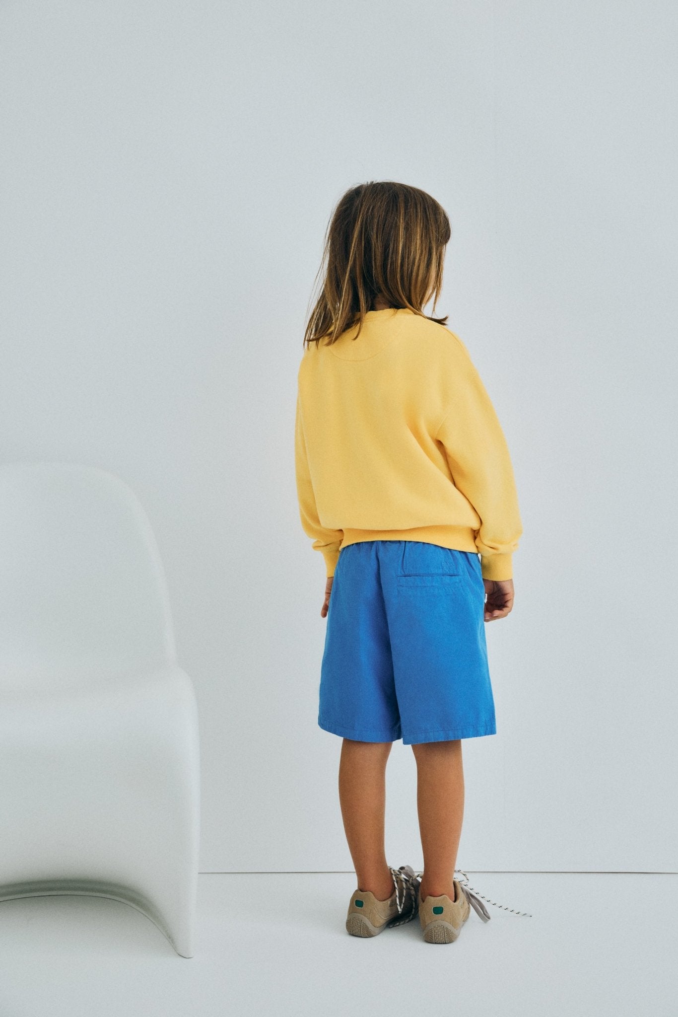 The New Society Gorse Iris Whisper bermuda bambino cotone lilla