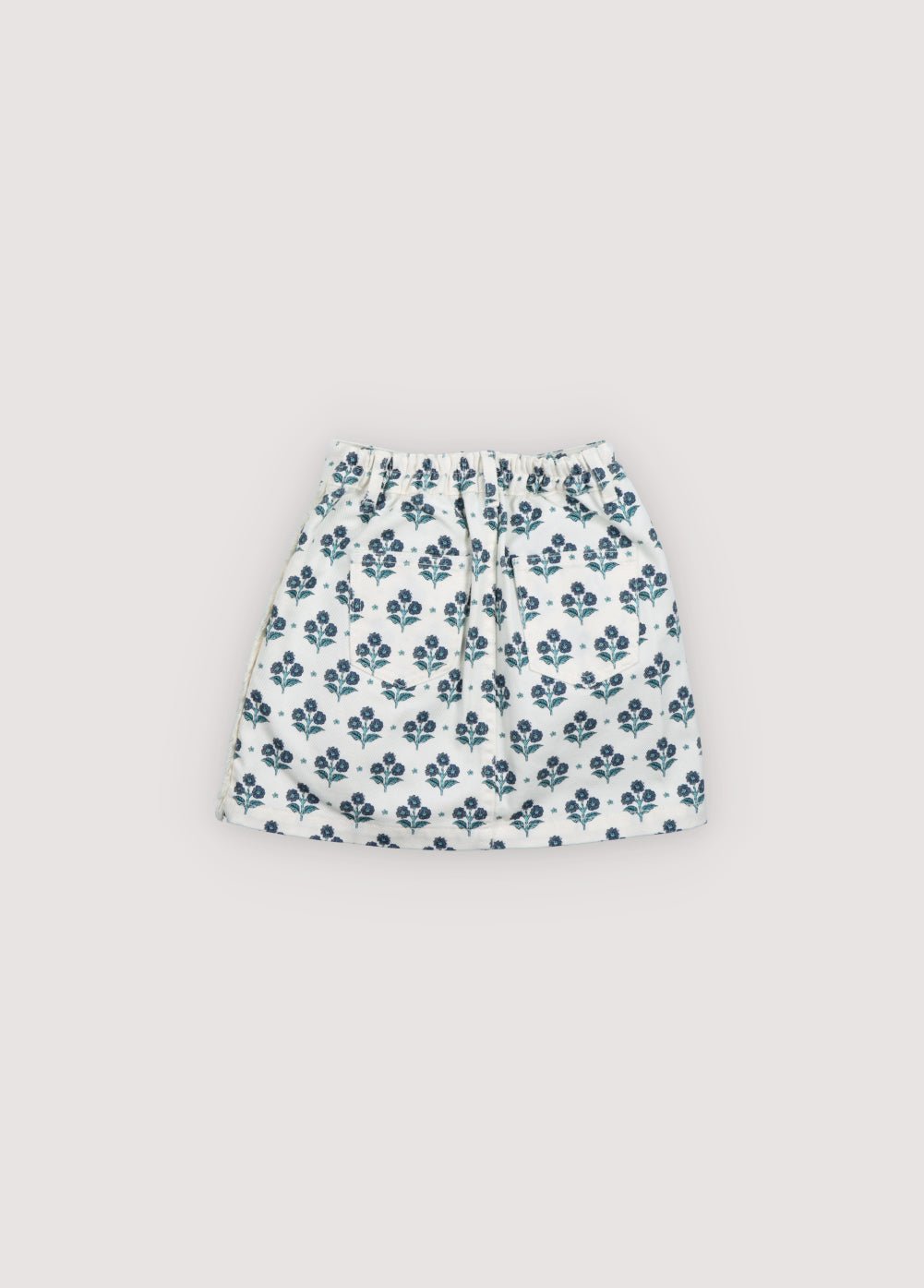 The New Society Leros gonna denim blu stampa
