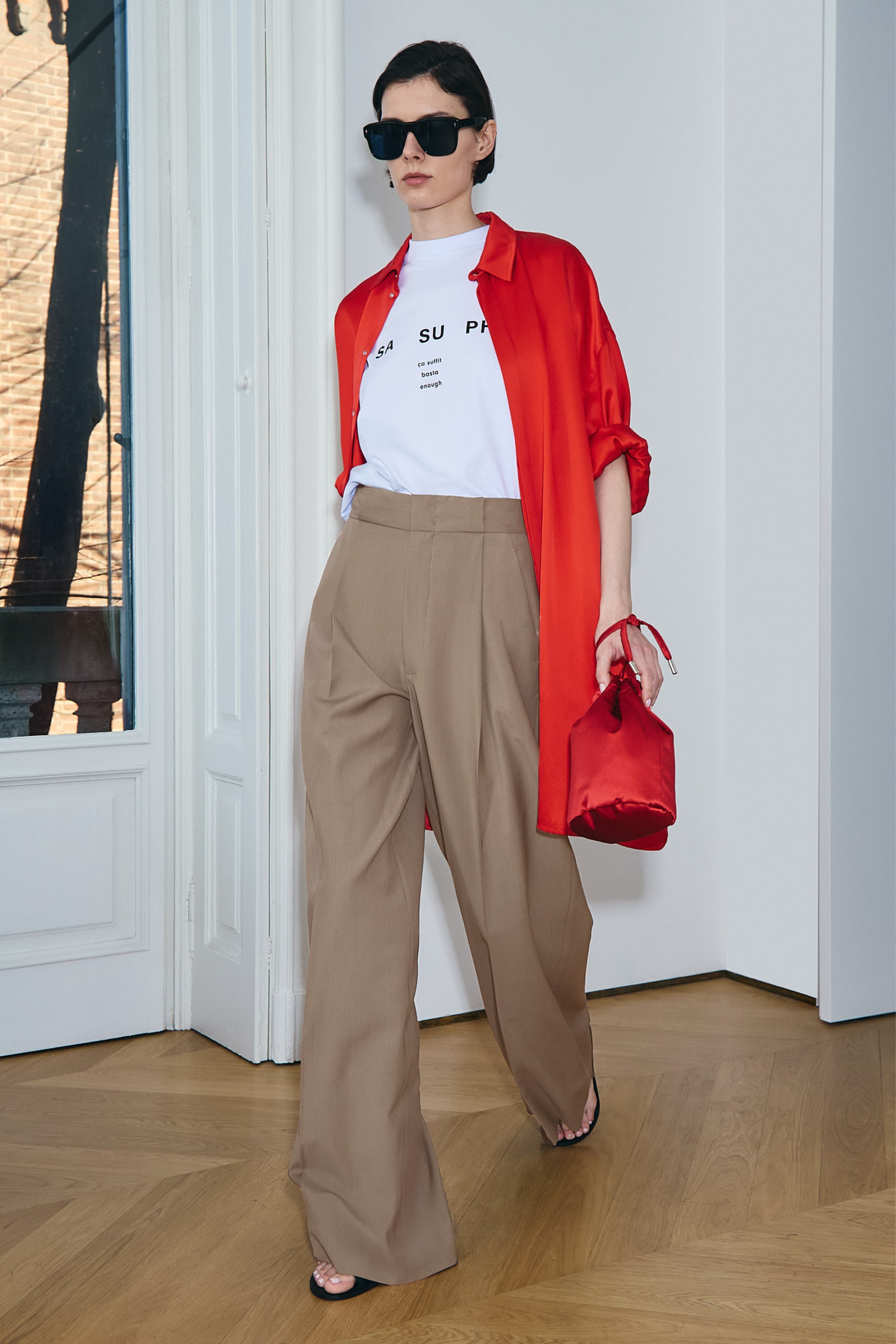 Sa Su Phi Valentina camicia abito raso rossa