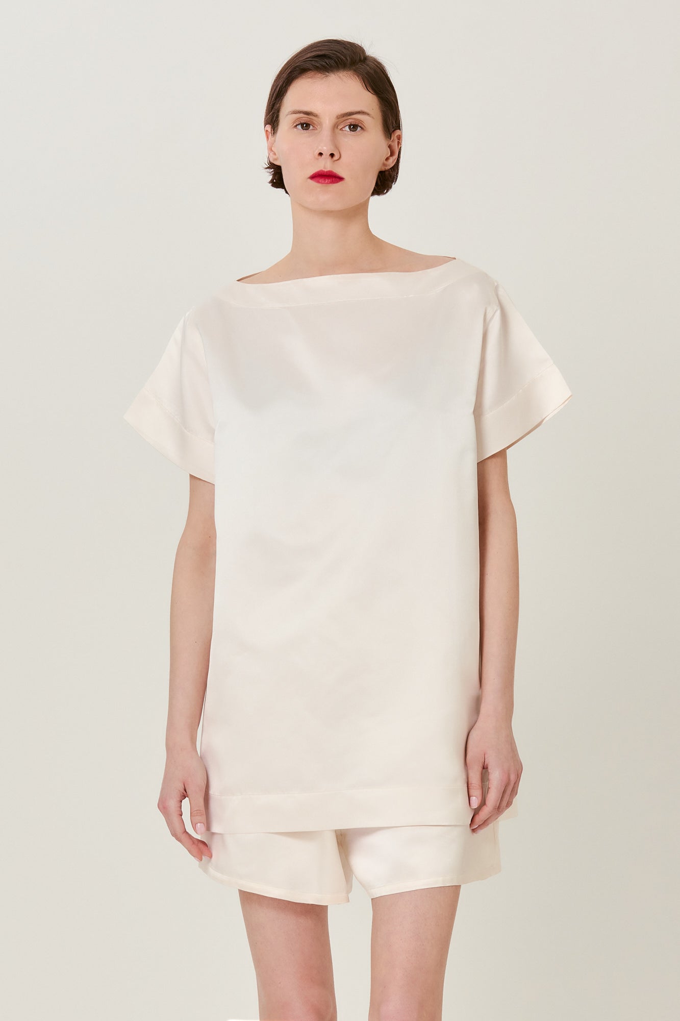 Sa Su Phi Valentina abito t-shirt in seta avorio